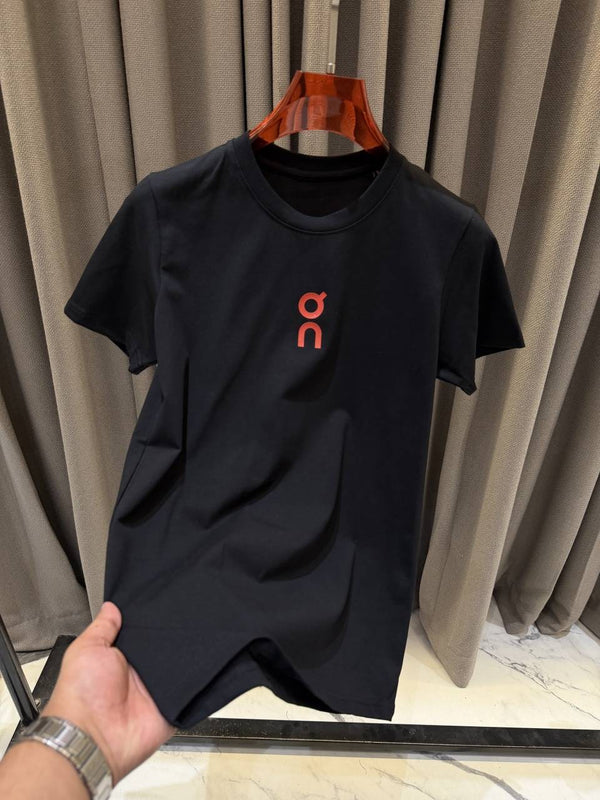 On Cloud Black Premium Round Neck Tshirt