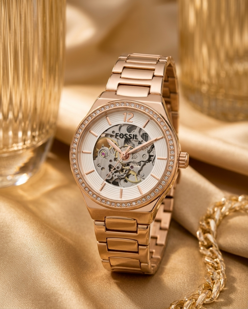 Fossil Eevie Automatic Copper-White