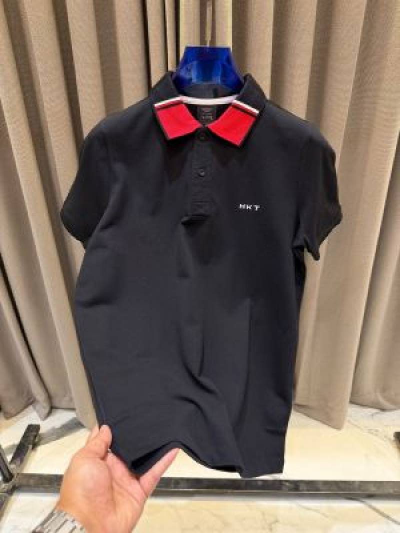 Hackett Chest Logo Polo T-shirt Black