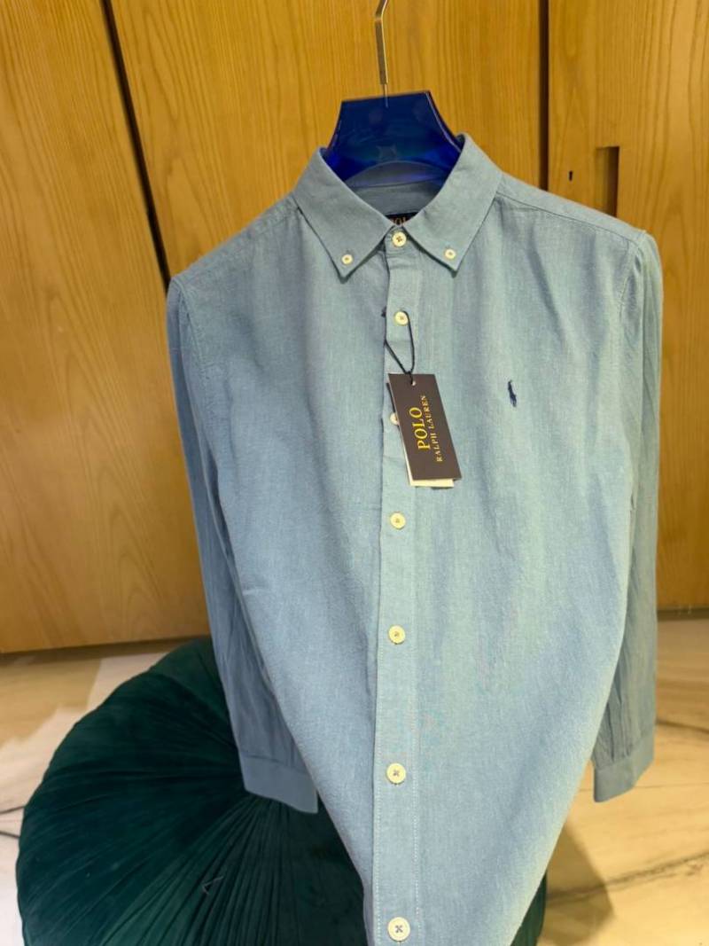 Ralph L-AURENx P-OLO IMPORTED STORE ARTICLE SHIRT linen fabric