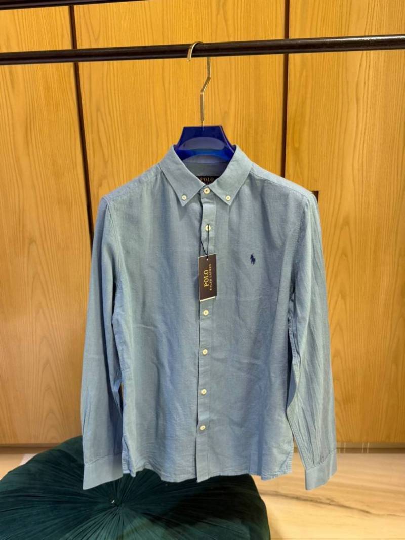 Ralph L-AURENx P-OLO IMPORTED STORE ARTICLE SHIRT linen fabric