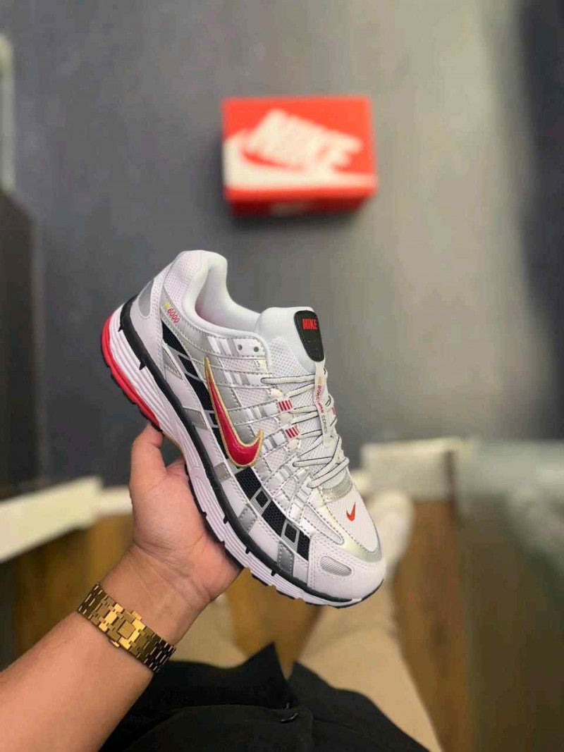 Nike P-6000 PlatinumVarsity Red 5056