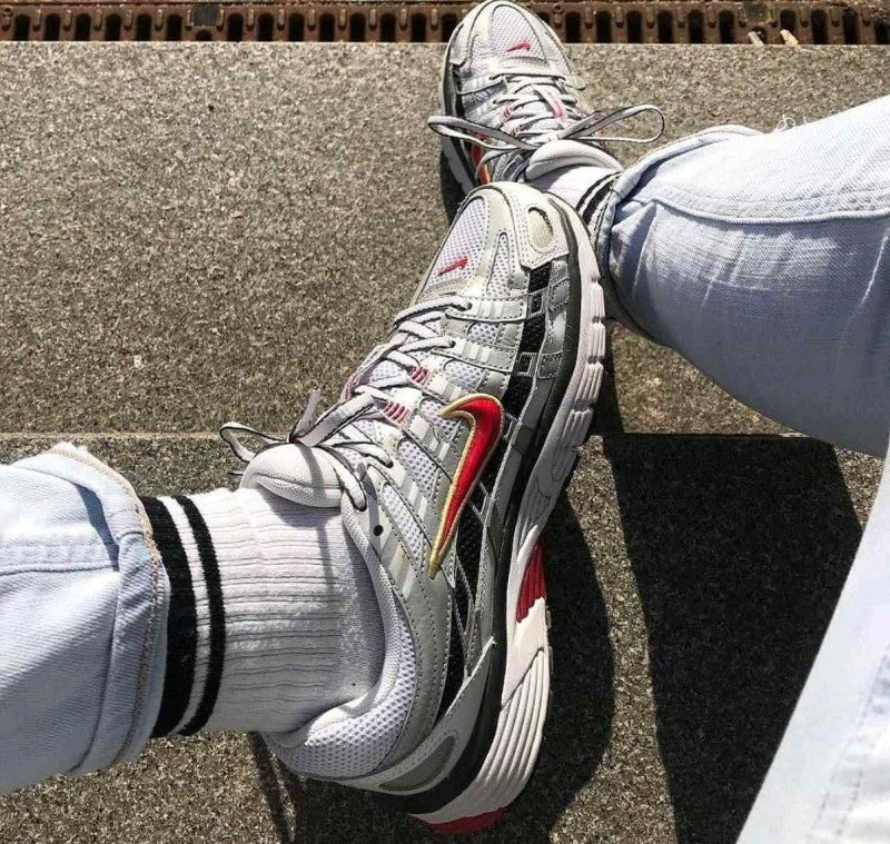 Nike P-6000 PlatinumVarsity Red 5056