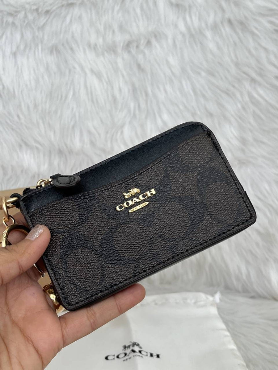Coach_CC-5_Zip_Card_Case_Wallet_With_OriginalBox_DustCover