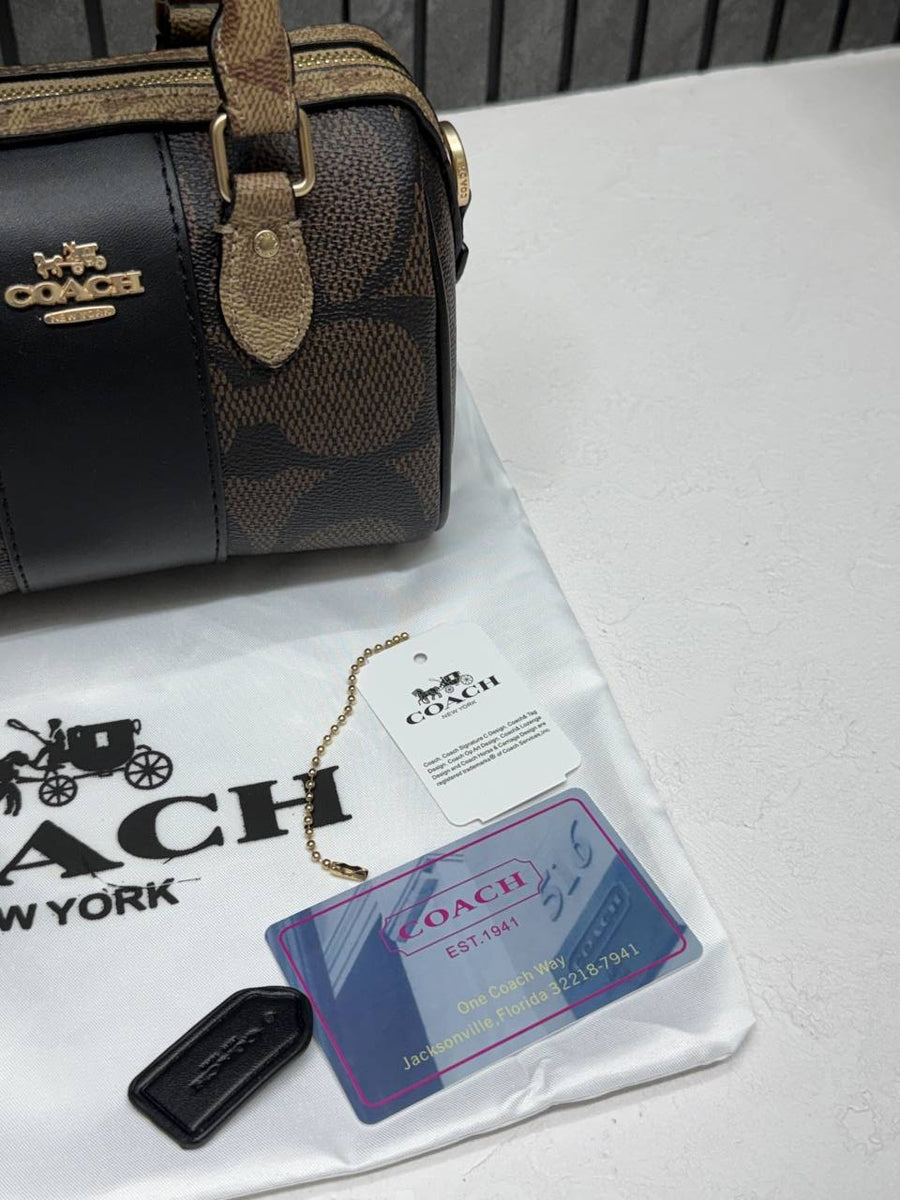 Coach Rowan Mini Coffee-Ap-Black With OriginalBox DustCover