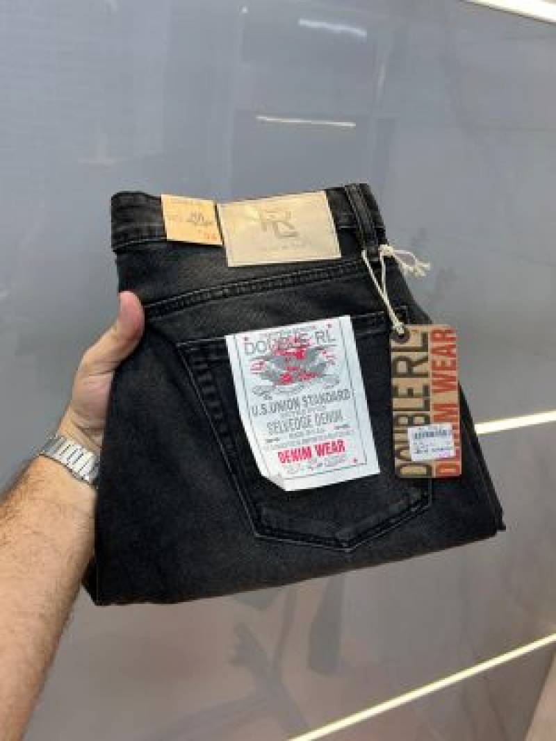 Ralph lauren light shade premium imported stretchable lycra fabric straight fit denim with embroidered work 3373