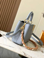 Louis Vuitton_LV Capucines M23199 Premium Quality Leather Bag With OG Box & Dust Bag & Extra Shoulder Strap (Grey - 998)