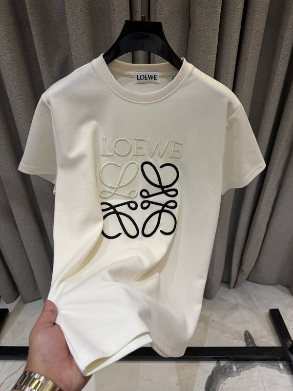 Loewe Cream Round Neck Premium Tshirt