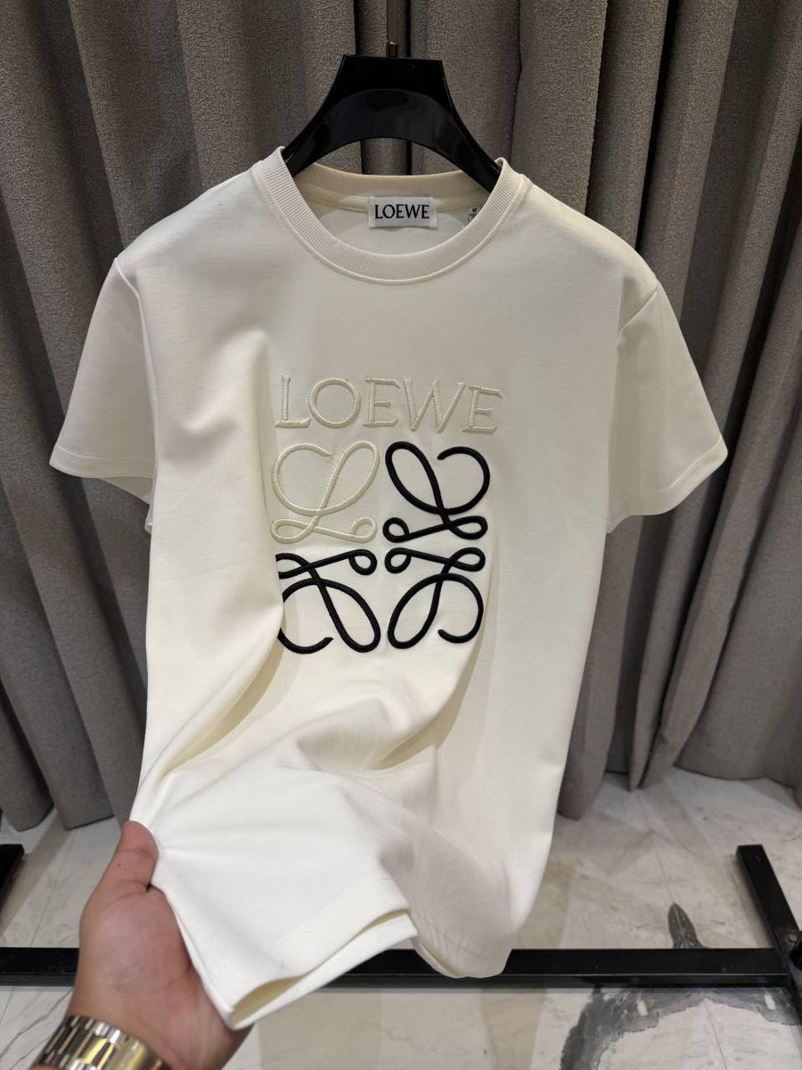 Loewe Cream Round Neck Premium Tshirt