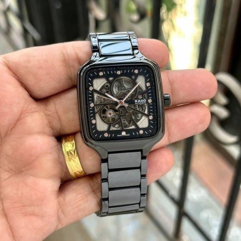 Rado True Square Automatic Ceramic Black-Copper Diamond