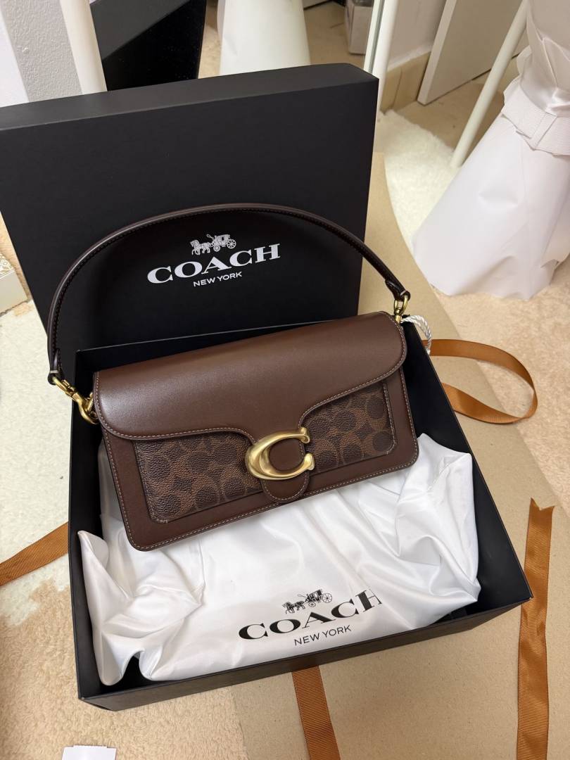 Coach Tabby 26 Maple Shoulder Crossbody Bag With Original Box 2 Belt (Short Long)