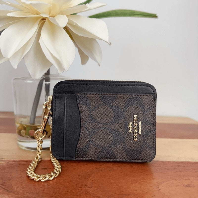 Coach_Zip_Card_Case_Mini_Wallet_With_Original_Box