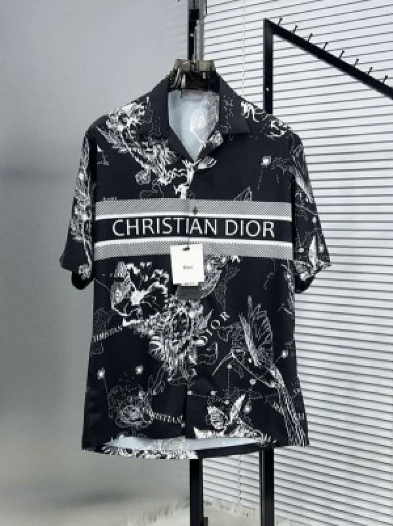 Christian Diyor Signature Half Sleeves Shirt Black