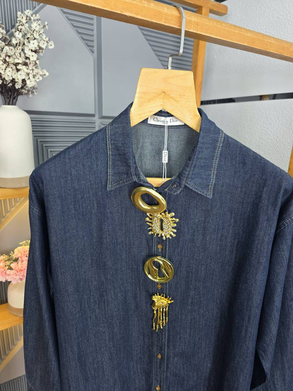 DIO LOGO SHIRT BLUE S127-BL