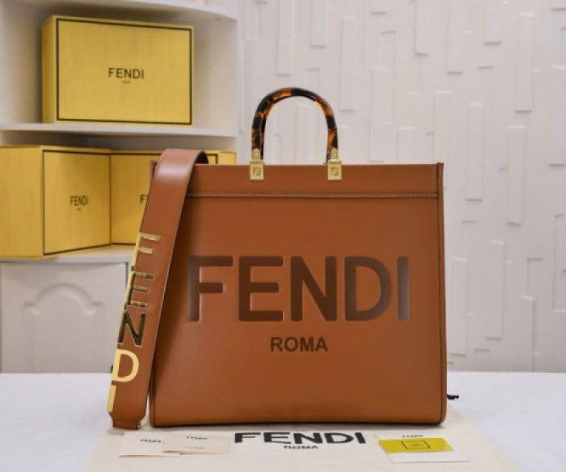 Fendi_Roma_Sunshine_Tote_Bag_With_Dust_Bag_&_Shoulder_Strap_(Brown-126)