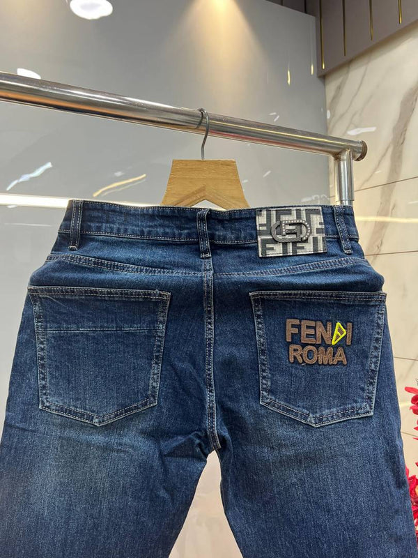 Fendi Premium Imported Stretchable Lycra Fabric Denim Sale Offer 1042