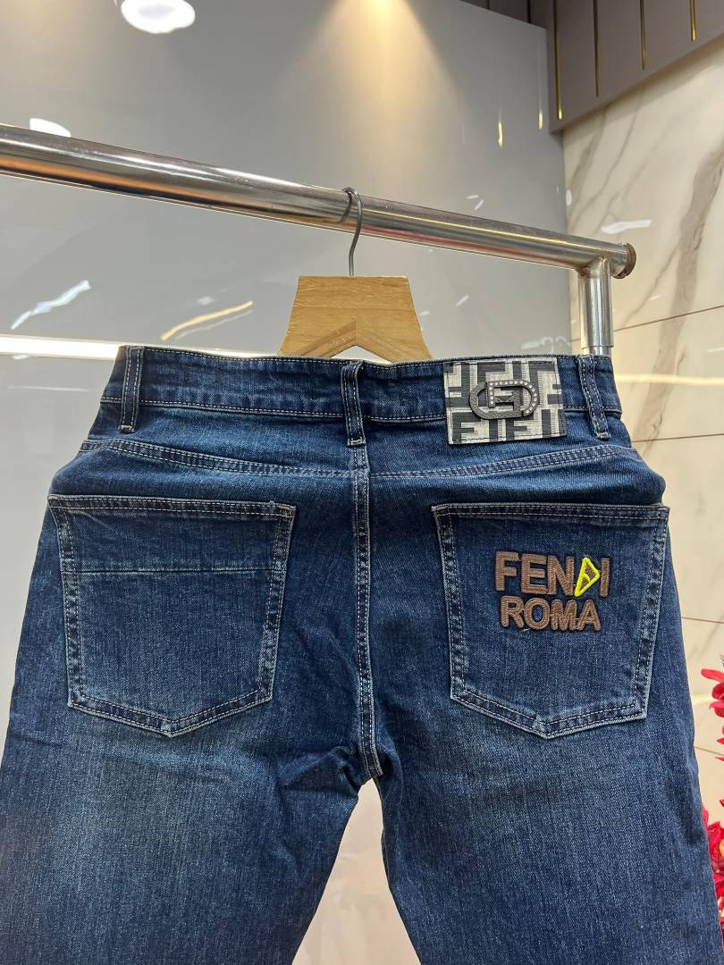 Fendi Premium Imported Stretchable Lycra Fabric Denim Sale Offer 1042