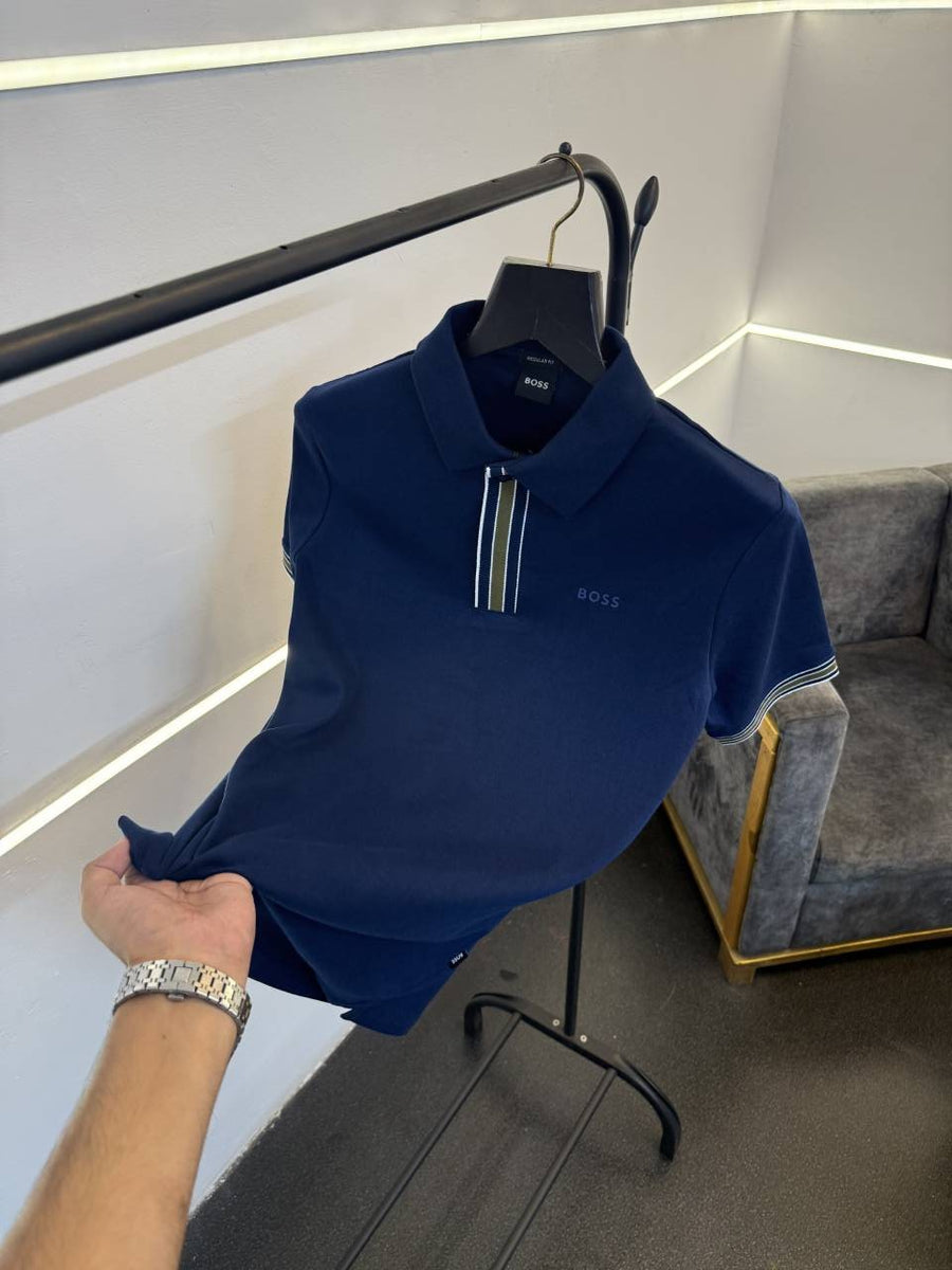 Hugo bos imported polo tshirt blue sale