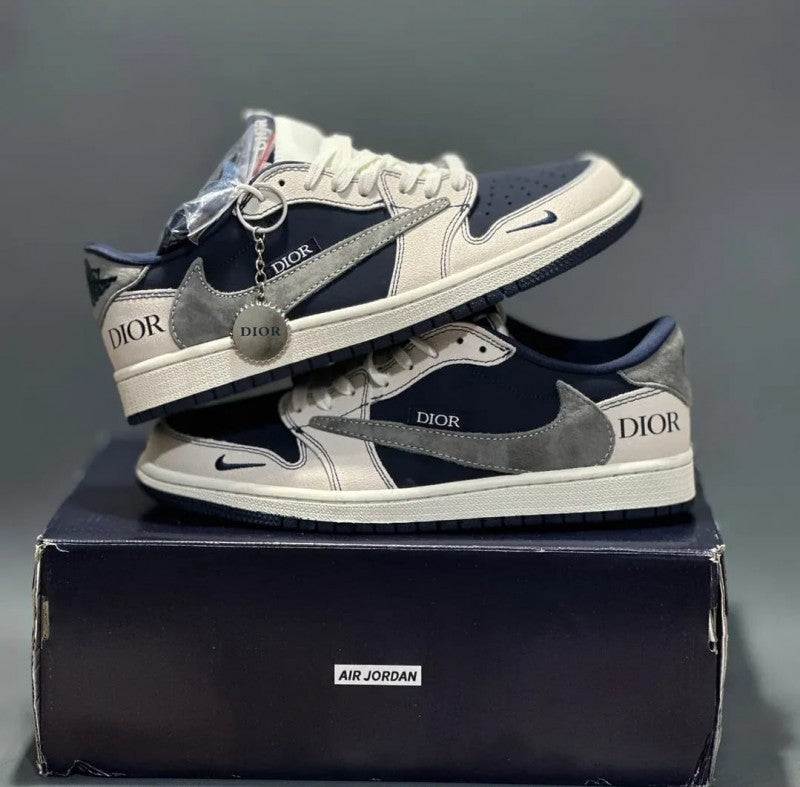Dior air jordan retro 1 x travis scott navy blue 209