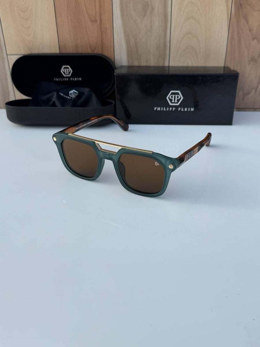 Philip plein 1172 green brown tiger