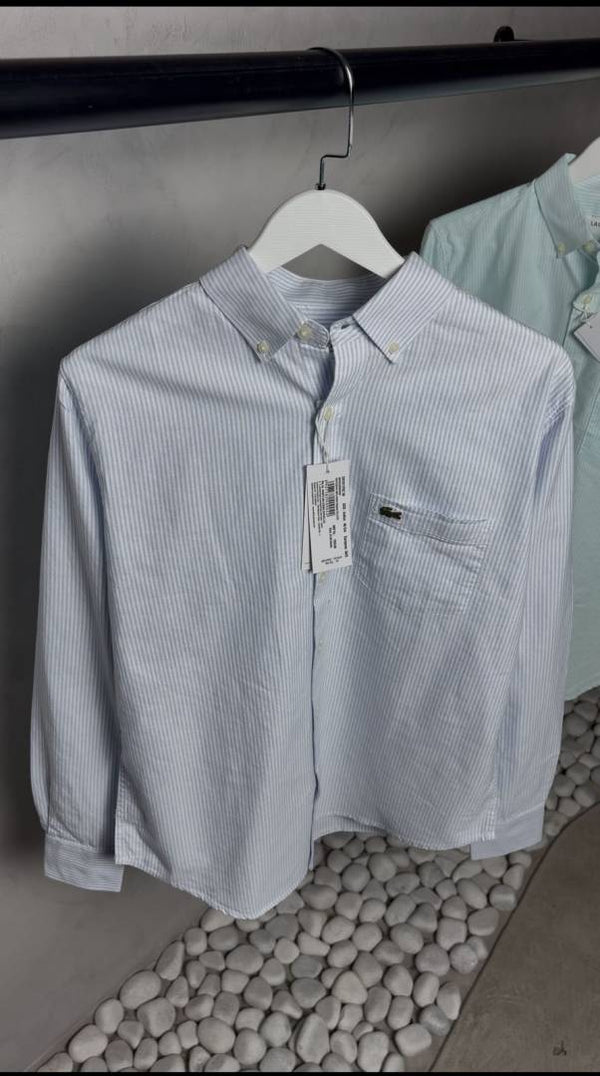 Lacoste Premium Linen Striped Shirt 1993