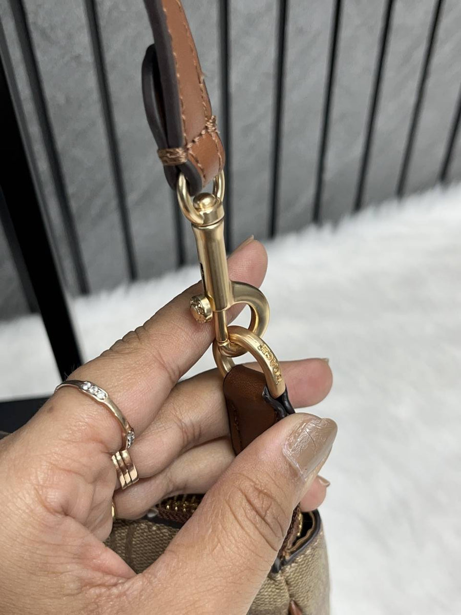 Coach Nolita AP-Brown With Original Box DustCover & Pearl charm