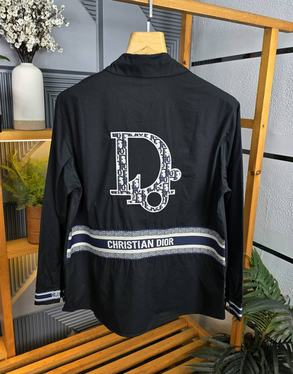 Dio MonogramLogo Shirt Black S112-BK