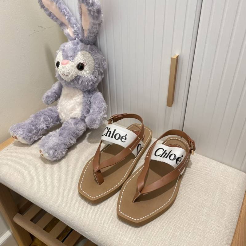 Chloe Woody Thong Sandal With Original Box & Dust Cover