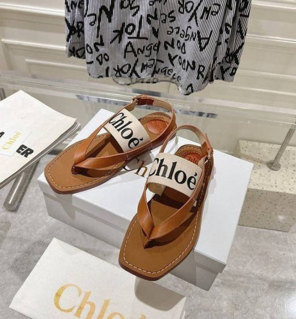 Chloe Woody Thong Sandal With Original Box & Dust Cover