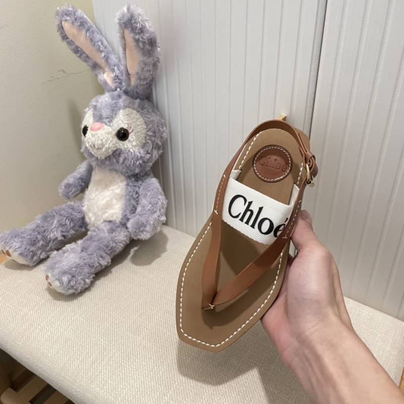 Chloe Woody Thong Sandal With Original Box & Dust Cover