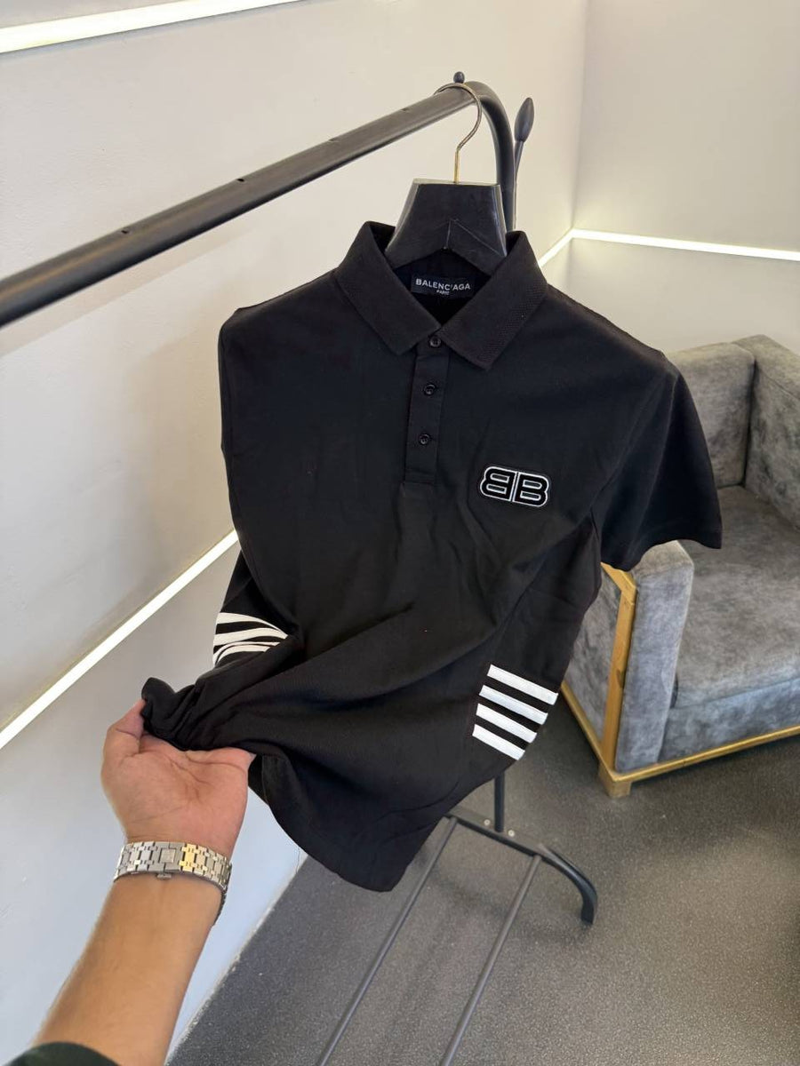 Balenciaga a luxurious imported polo tshirt black