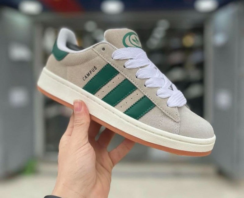 Adidas Campus 00s Crystal White Dark Green--