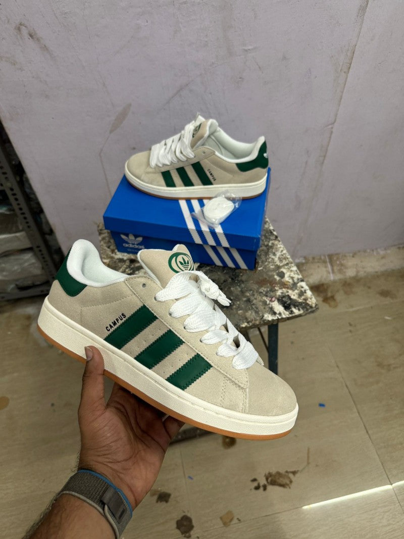 Adidas Campus 00s Crystal White Dark Green--