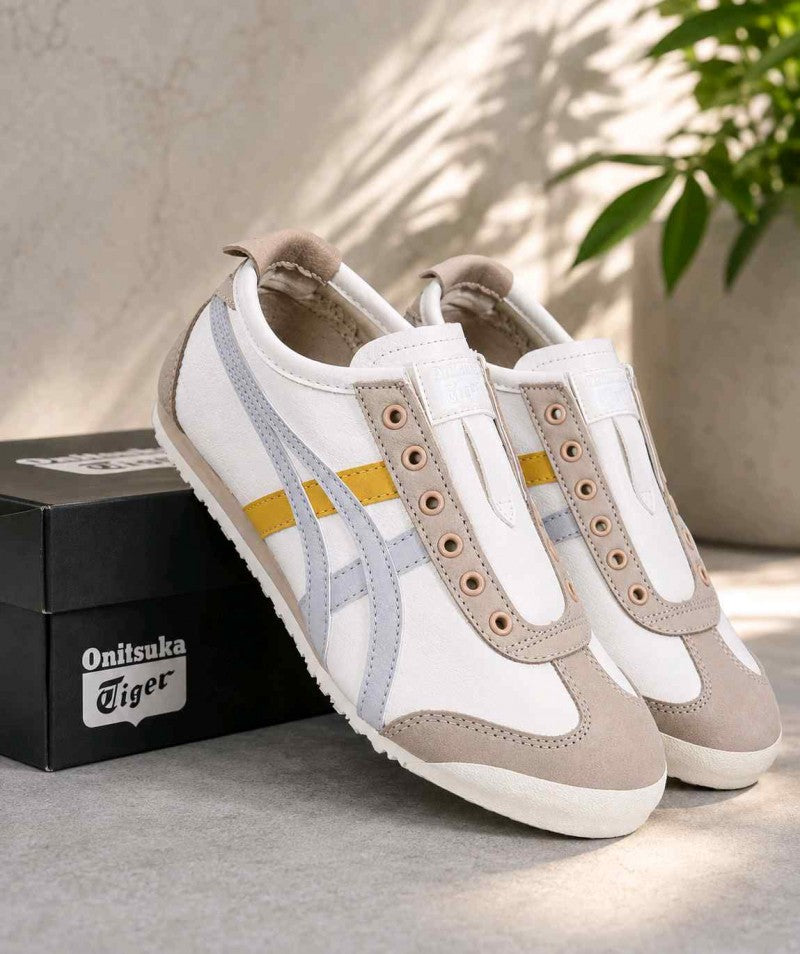 Onitsuukaa tiger MEXICO 66 SLIP-ON SNEAKERS BEIGE GREY YELLOW 100