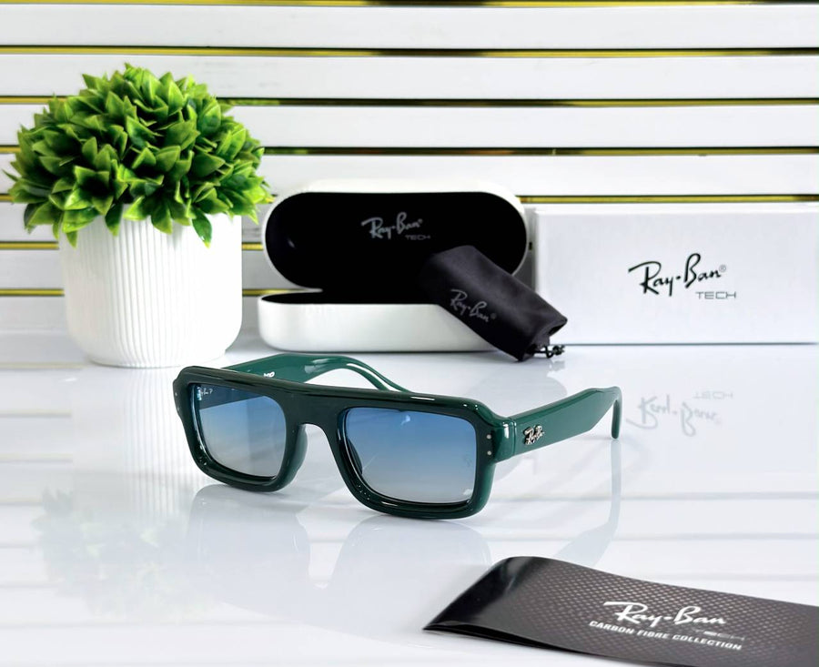 Ray-Ban 4954 puffer square green blue