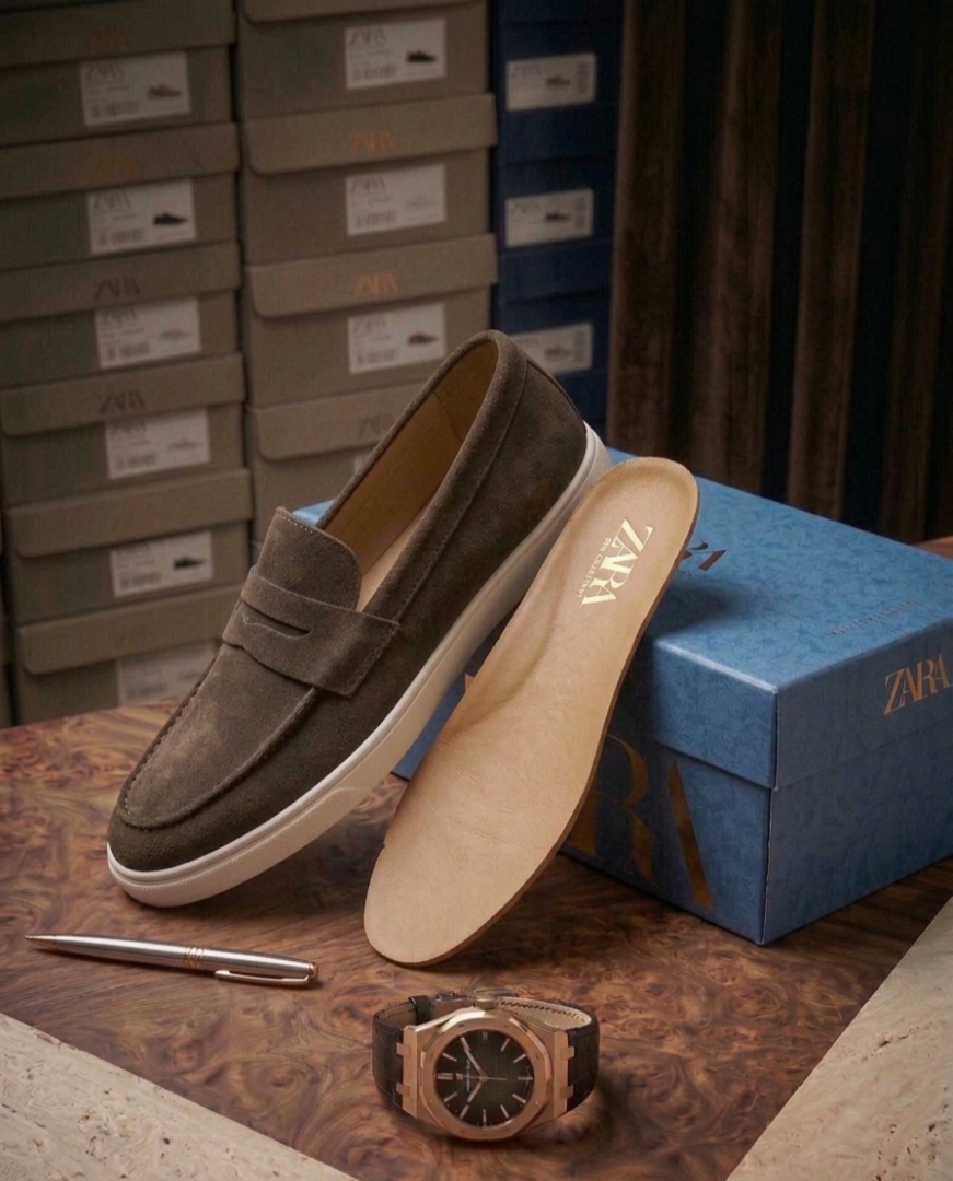 ZARRA BROWN SUEDE LOAFER 600