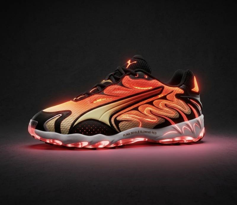 Puma inhale glowing red