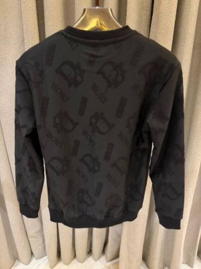 Christian Dio_Pocket Full Monogram Sweatshirt Black