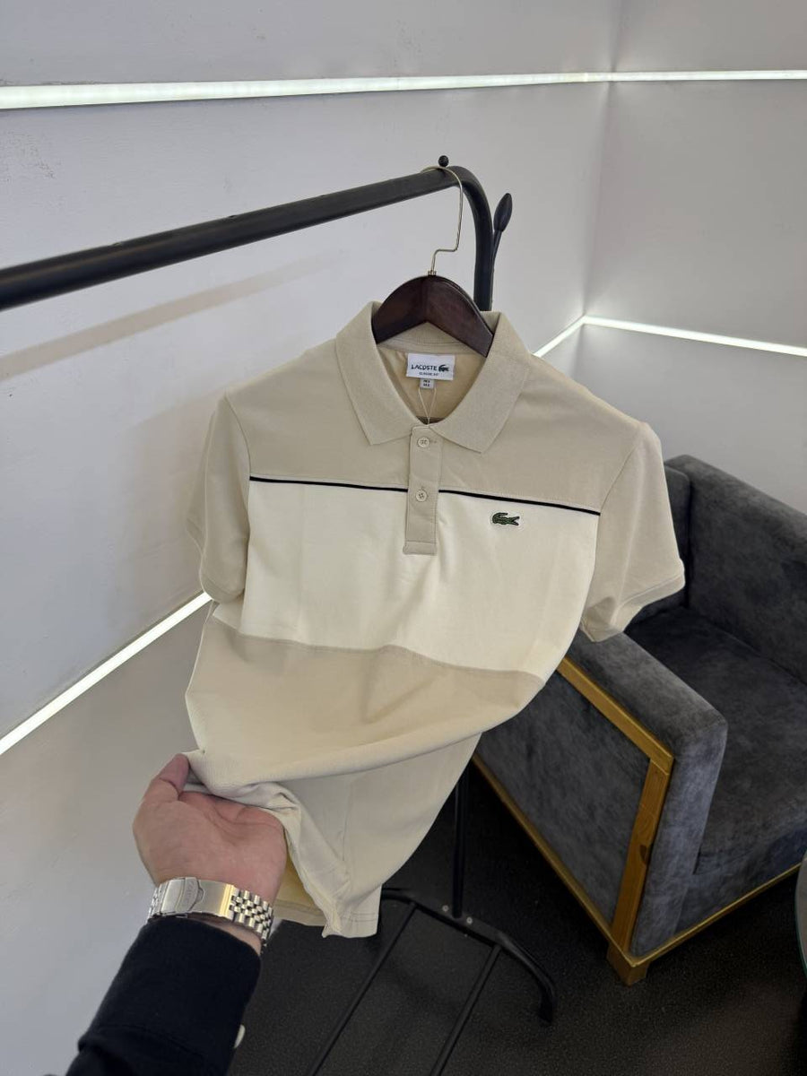 Lacoste imported polo tshirt cream
