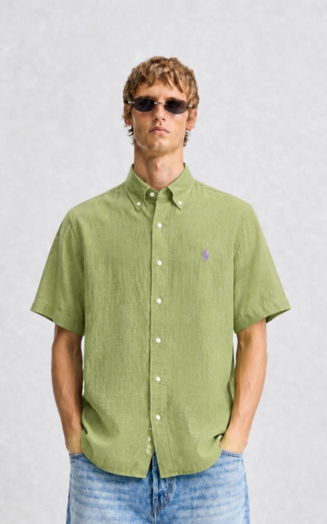 Ralph LAUREN P-OLO IMPORTED STORE ARTICLE SHIRT leelan fabric