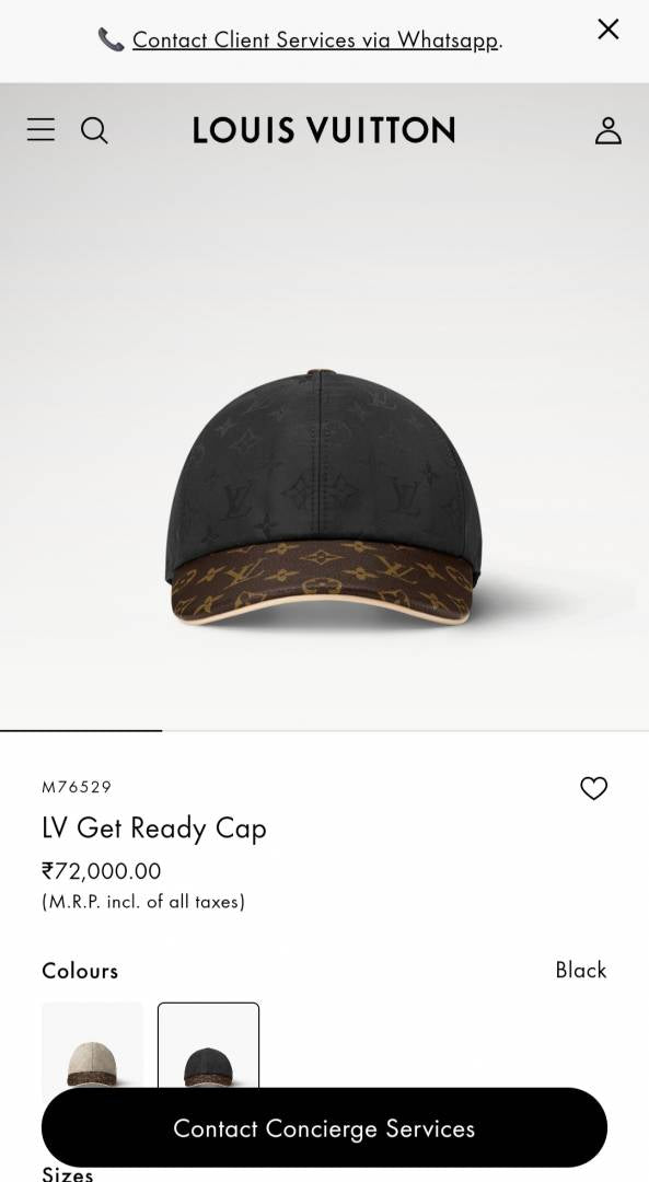 Louis Vuitton_Get_Ready_Cap_Black_Premium_Unisex_Cap_With_Safety_Box