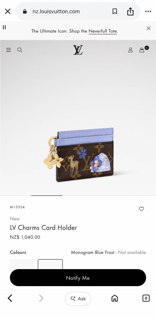 Louis Vuitton LV Charm CardHolder With Original Packing