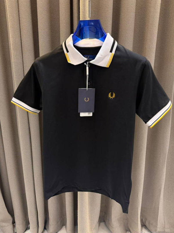Fred Perry Chest Logo Polo T-shirt Black