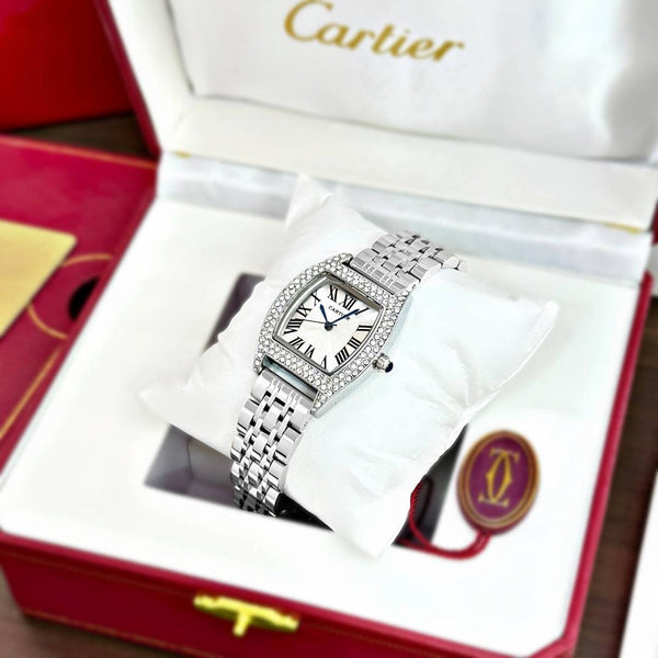 Cartier Tortue Silver White