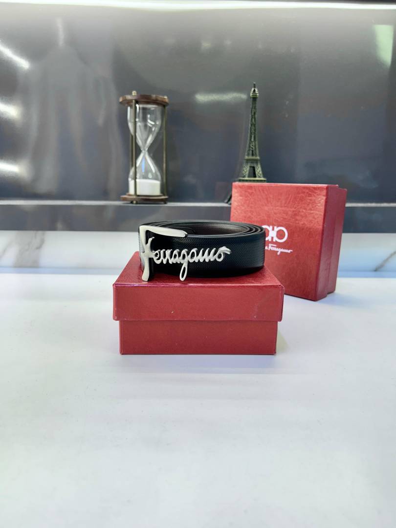 Ferragamo Grey Reversible Belt Fa 405