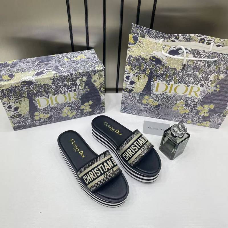 Dior_Riviera_Dway_Platform_Raffia_Slides_For_Women_With_OG_Box_And_Carry_Bag_Black_5099-10