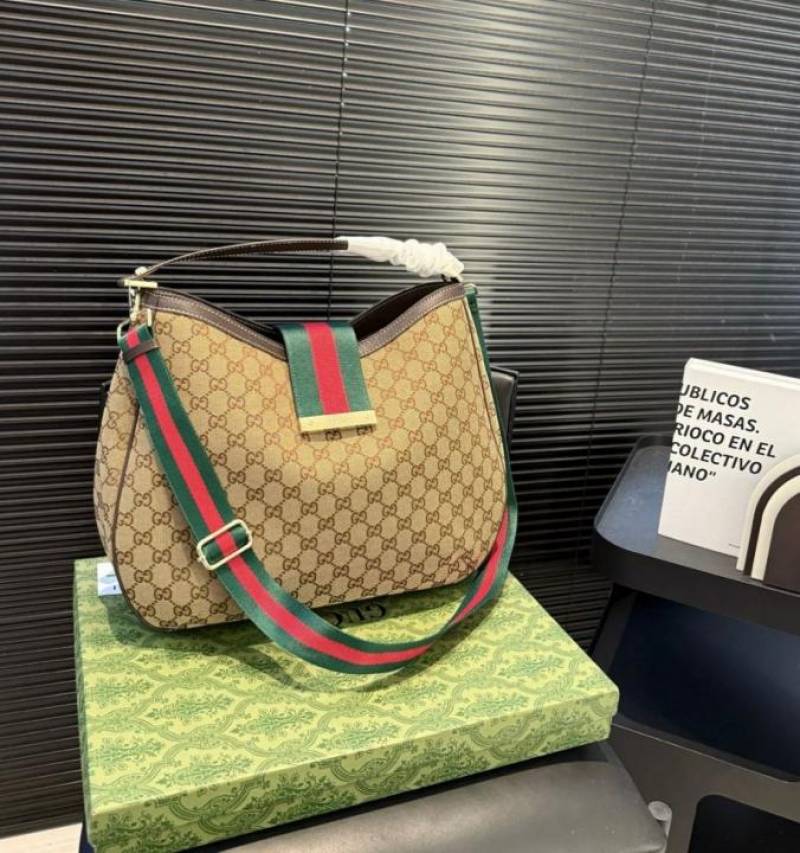 Gucci GG Giglio Horsebit Supreme Premium Tote Bag With OG Box & Dust Bag (Brown - 1217)