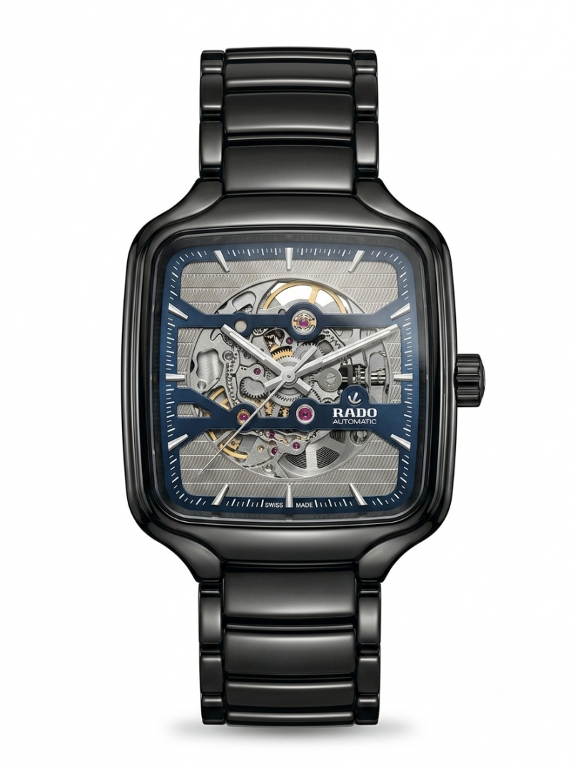 Rado True Square Automatic Ceramic Black-blue