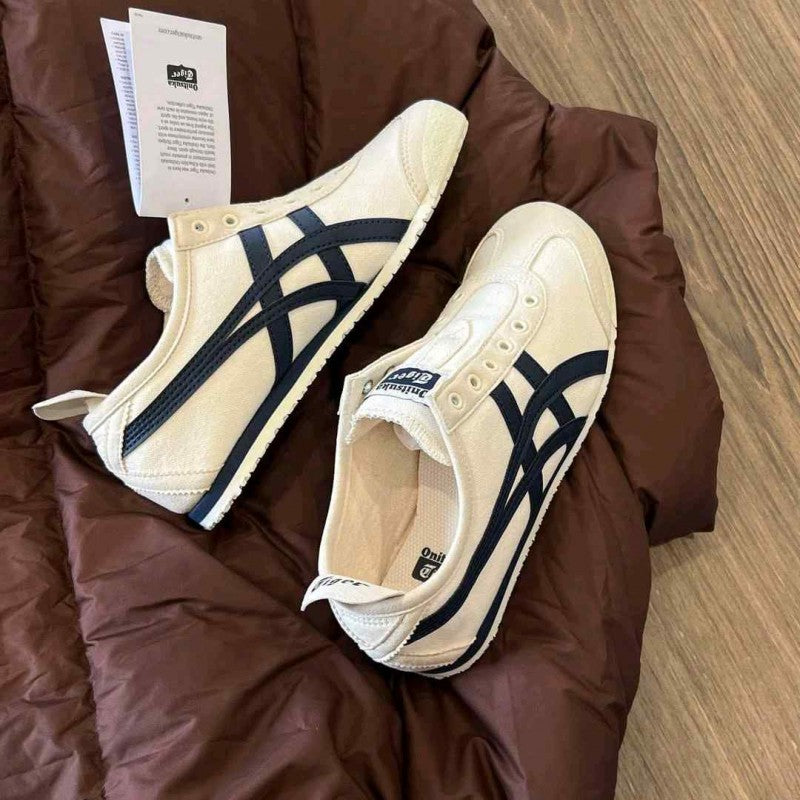 Onitsuka Tiger Slip On Beige Navy 2566