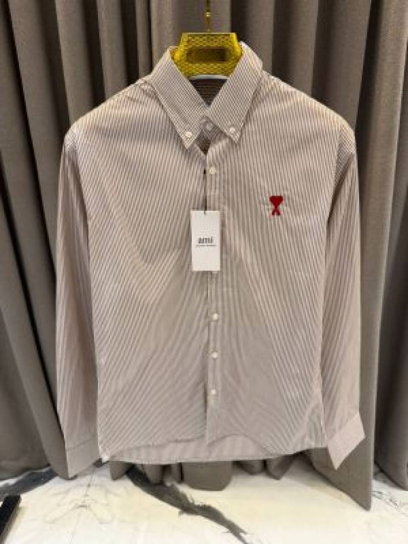 Ami_Paris Linning imported shirt Coffee